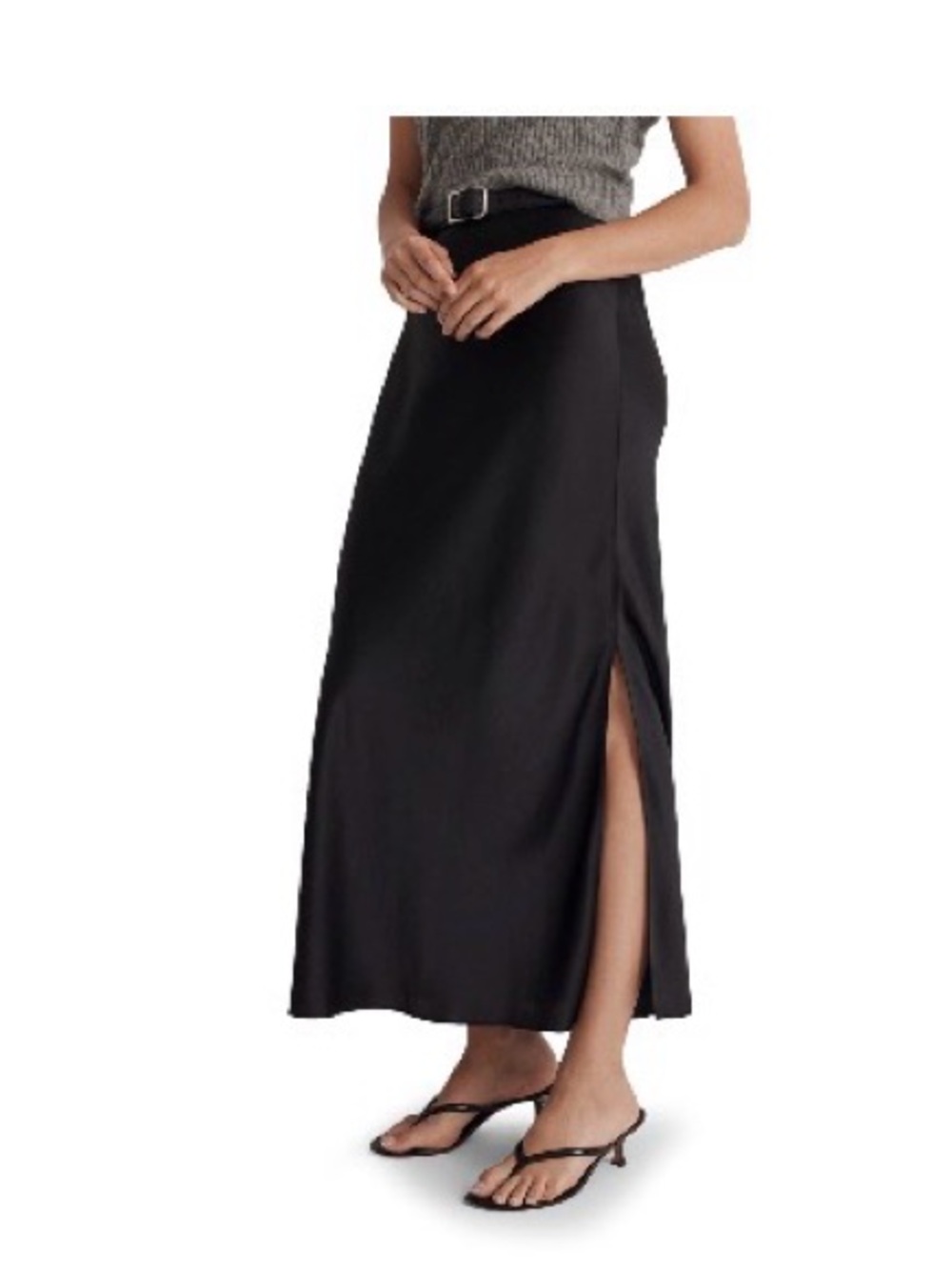 NWT Madewell Satin Maxi Slip Skirt 10
